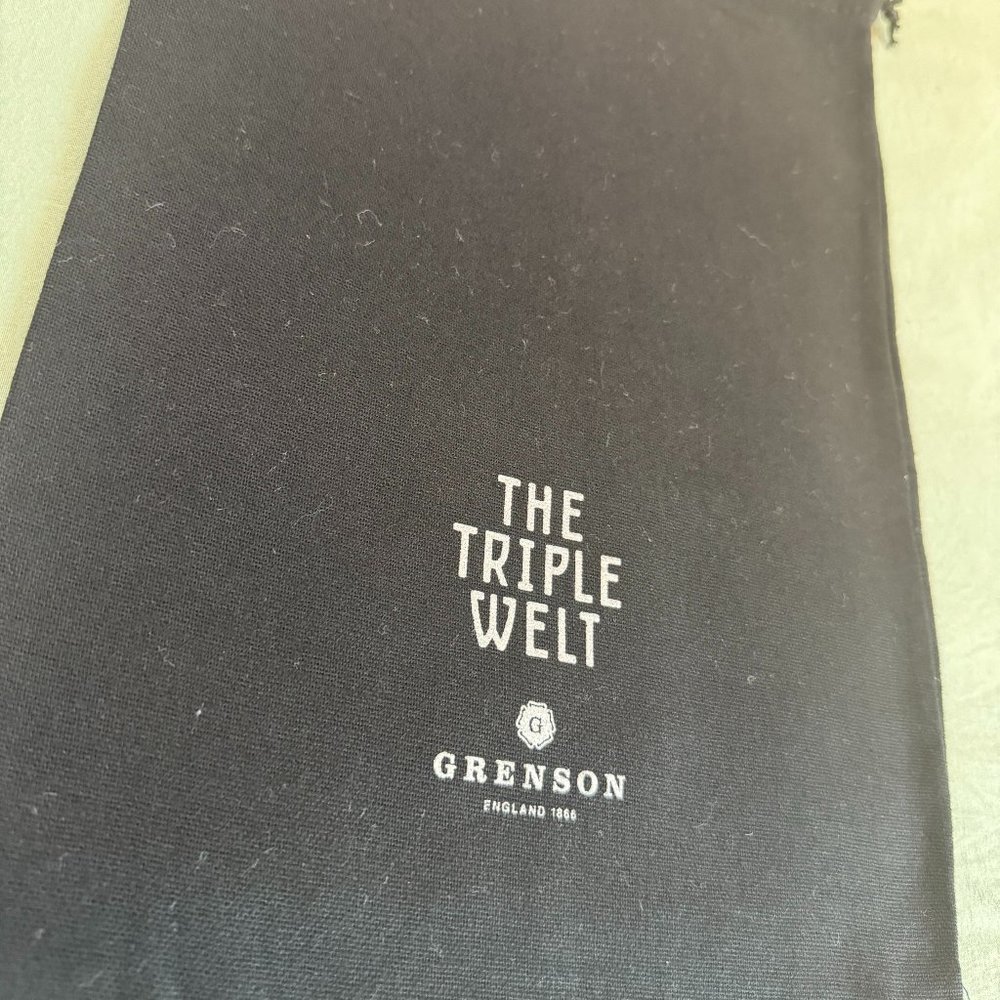 🌟 Grenson "The Triple Welt" Black Dust Bag - 14.5in x 9.7in 🌟